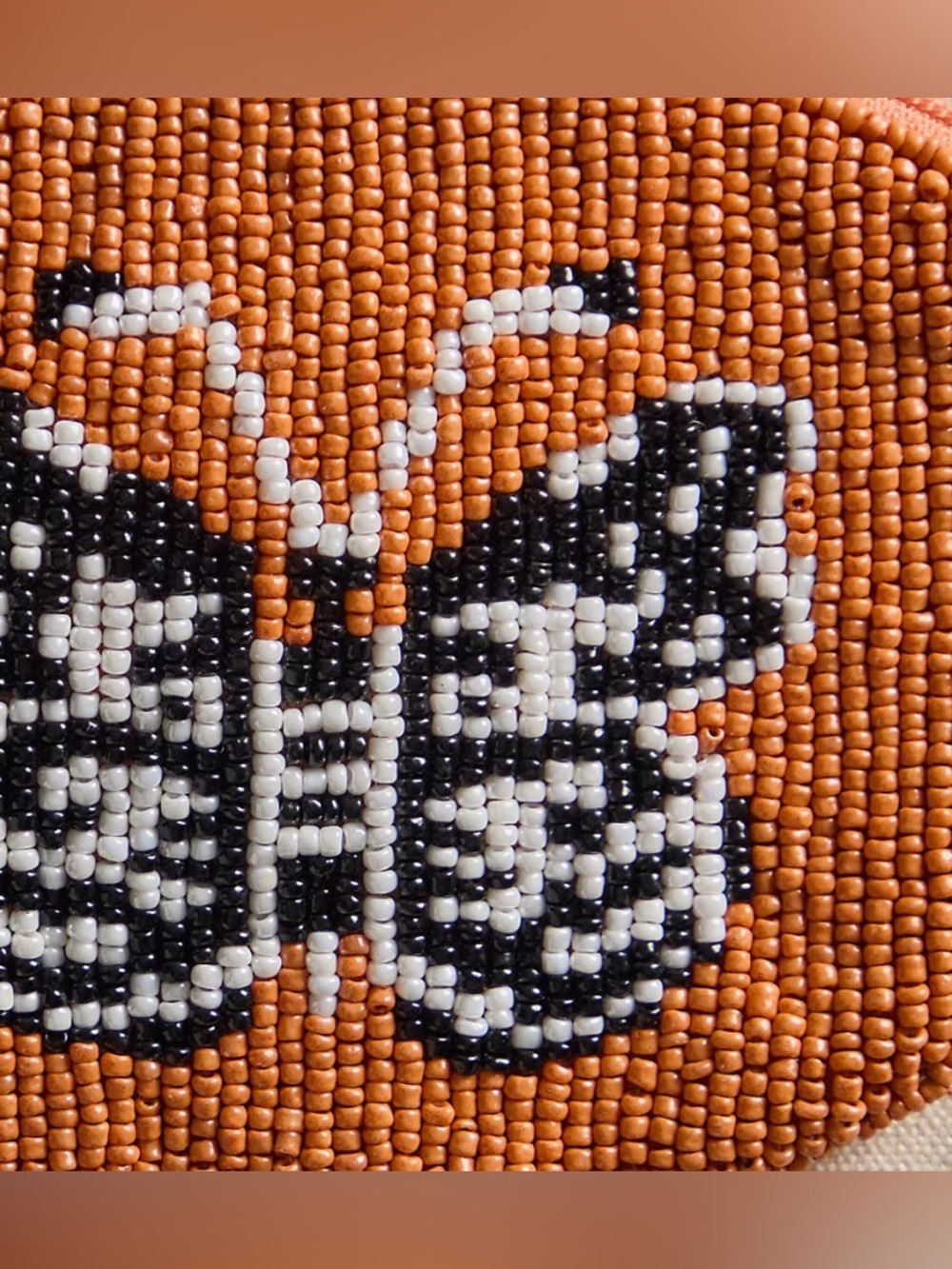 Free People Mariposa Beaded Wallet Beaded Butterfly Coin Pouch - Orange, NWT - Picture 3 of 3